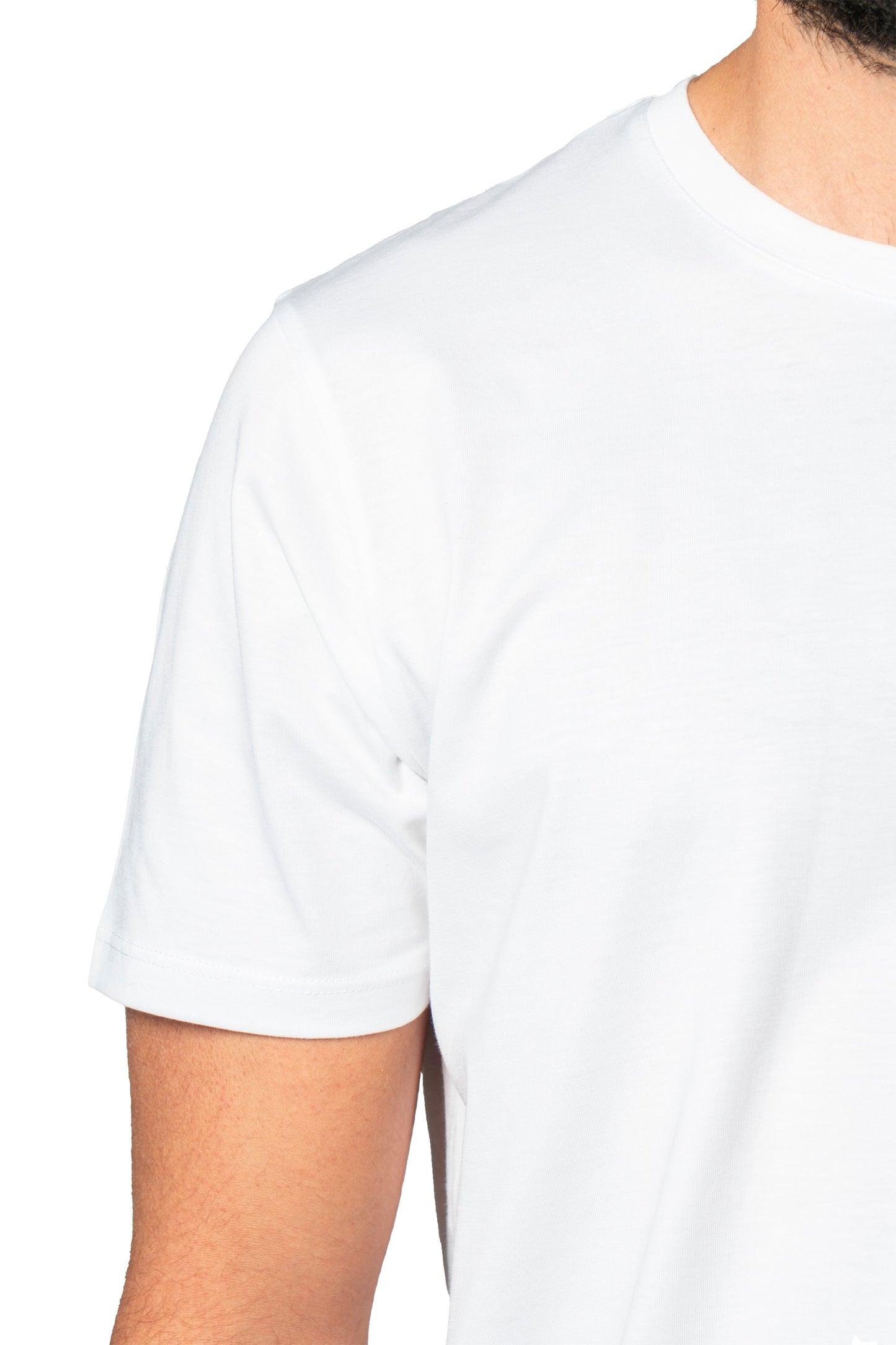Men Pima Crew Neck White Tee