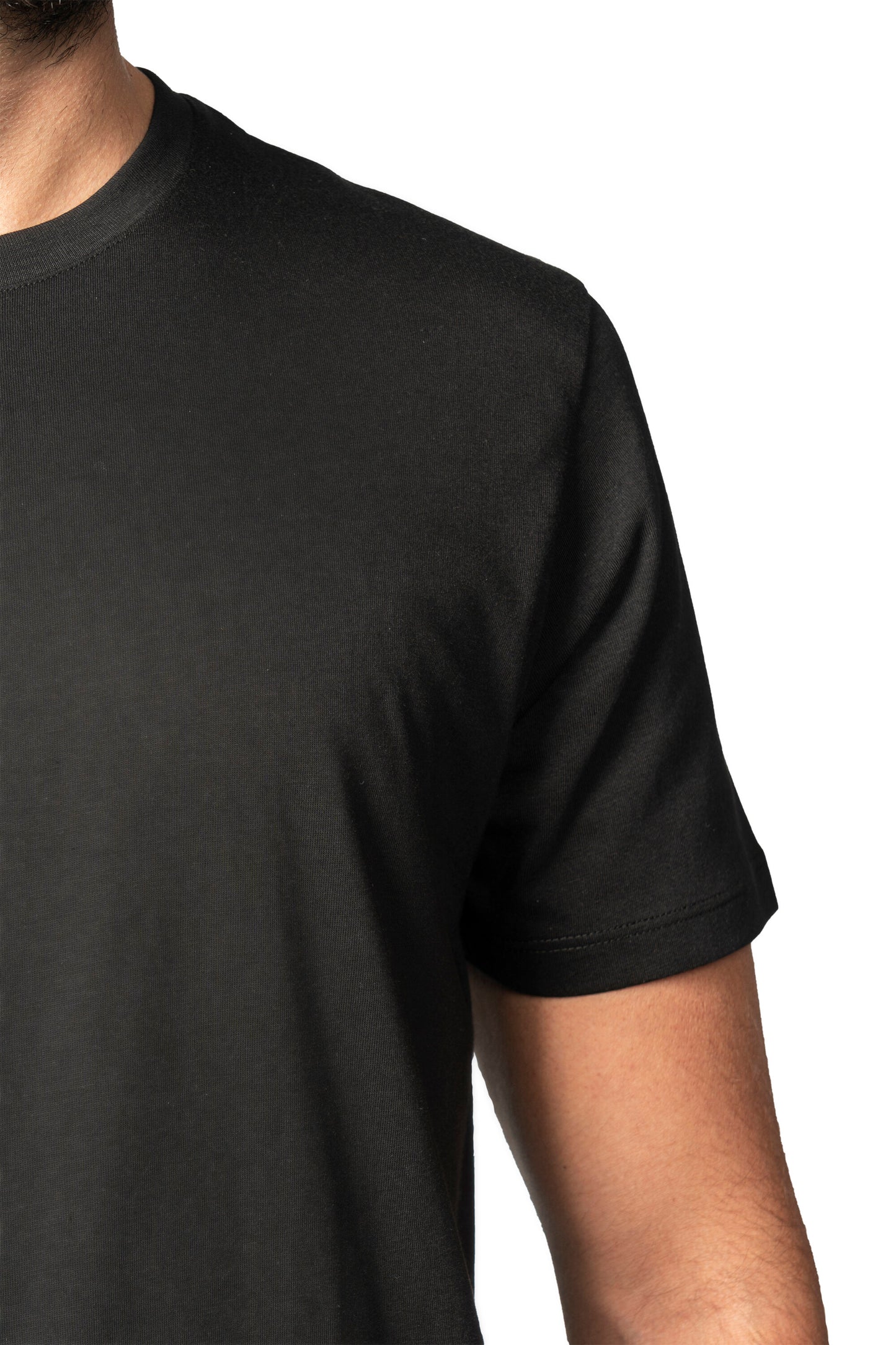 
                  
                    Men Pima Crew Neck Black Tee
                  
                